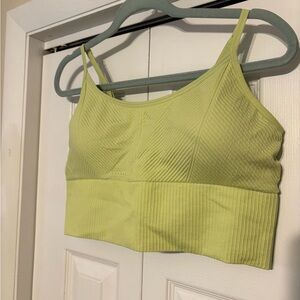 PINK Victoria's Secret Light Green Ribbed Crop Top